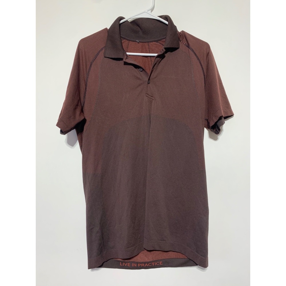Lululemon Men's Size M Magma Metal Vent Tech Polo 2.0 Shirt Top